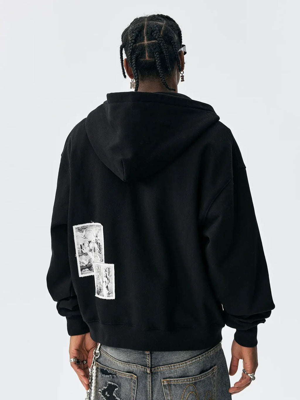 MEDM Angel Patch Zip Up Hoodie