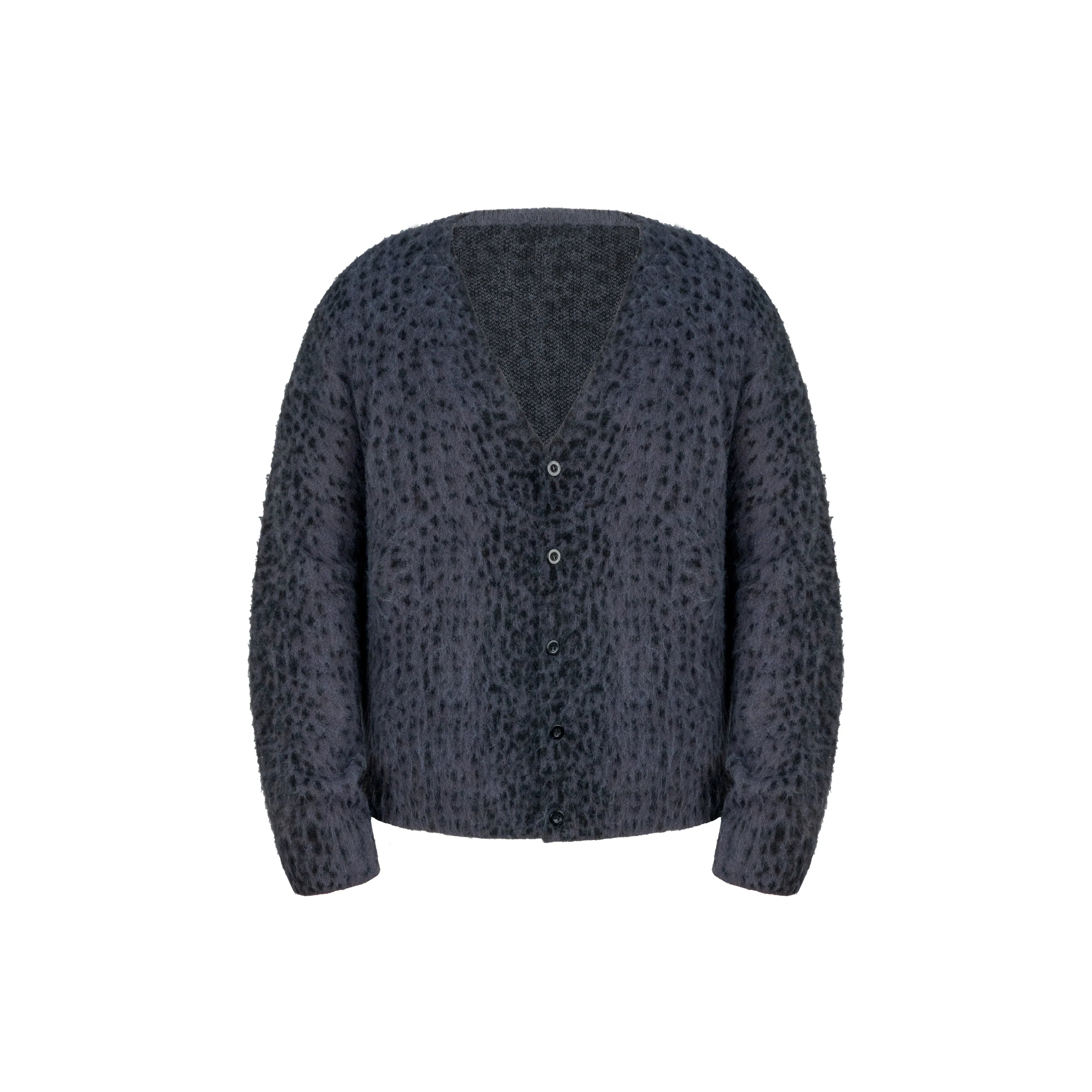 ANTIDOTE Dark Leopard Brushed Knit Cardigan