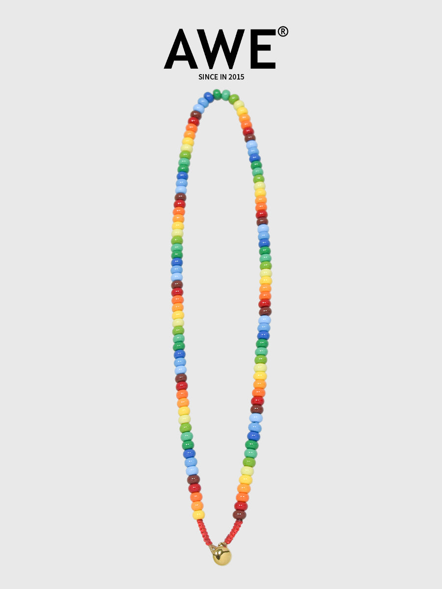 AWE Colorful Enamel Beaded Necklace