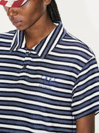 BLIND NO PLAN Striped Embroidered Polo