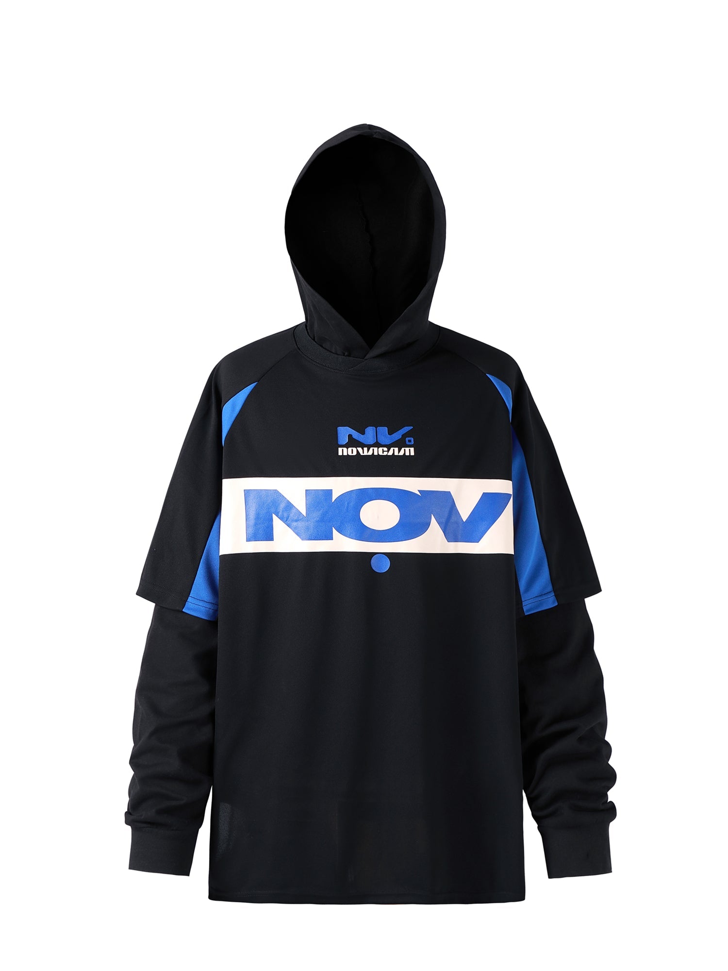 NOVACAM Soccer Jersey-Style Fake Two-Piece Hoodie