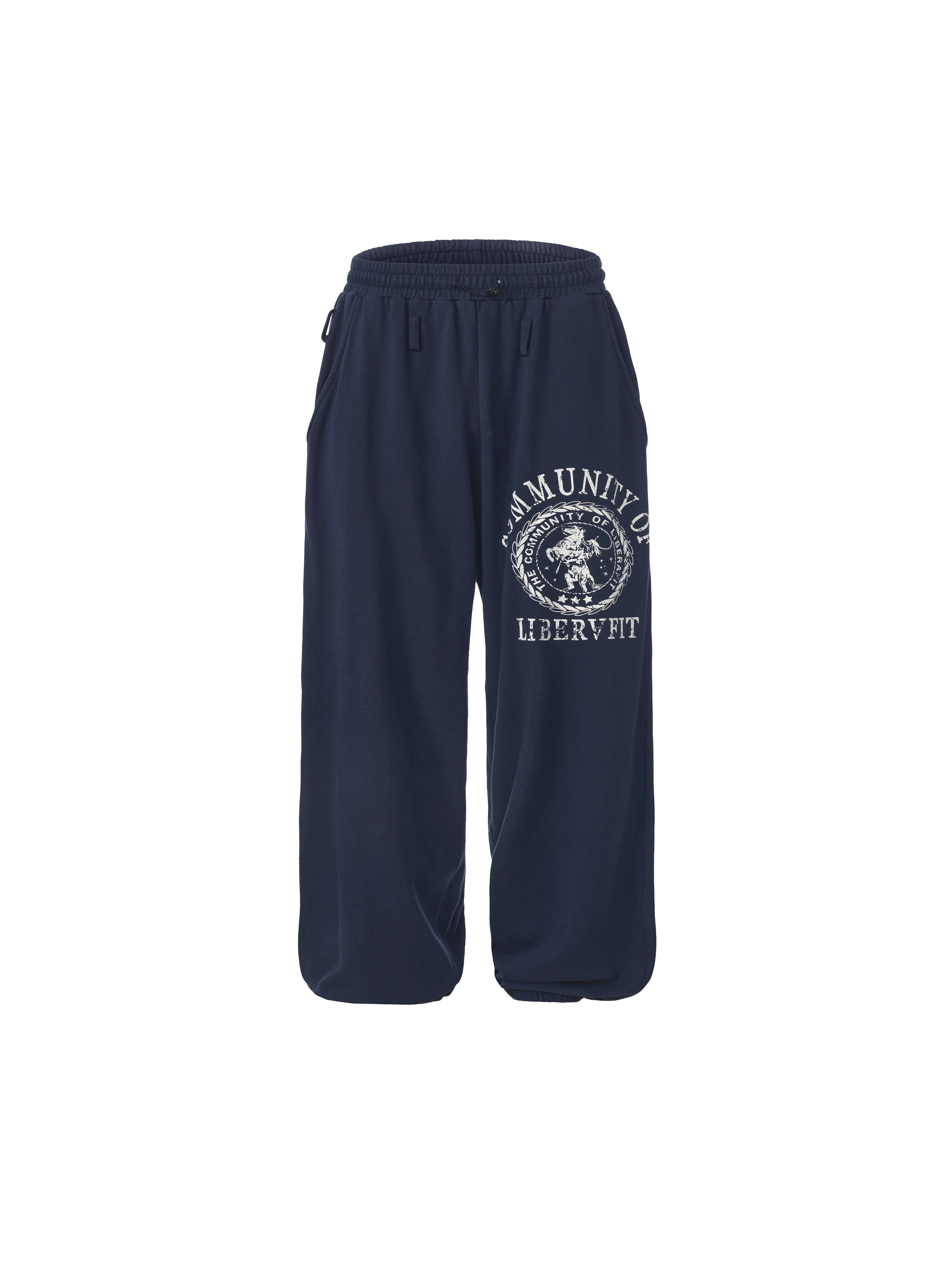 LIBERAFIT Vintage Painted Crest Washed Sweatpants