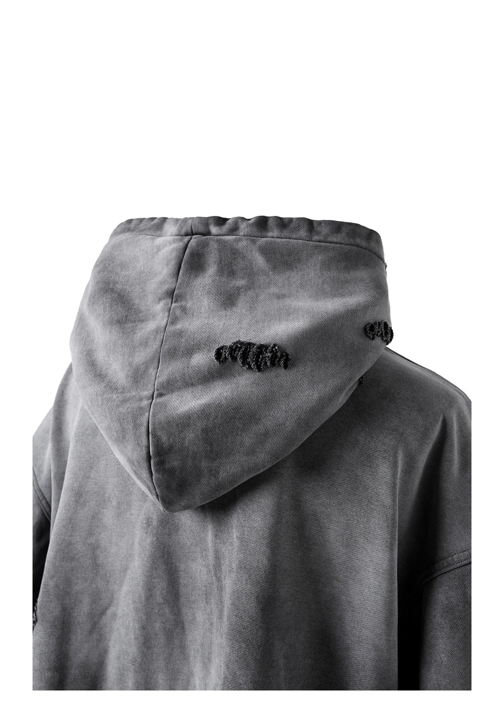 KARMANISTIC Distressed Washed Rivets Hoodie