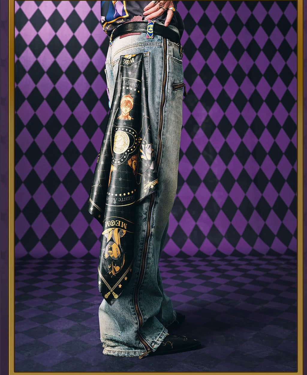 MEDM × JOJO Character Print Scarf