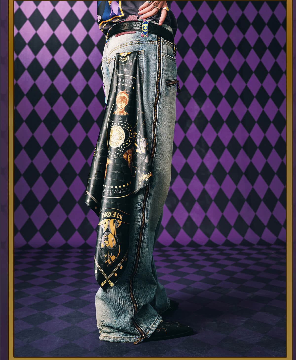 MEDM × JOJO Character Print Scarf
