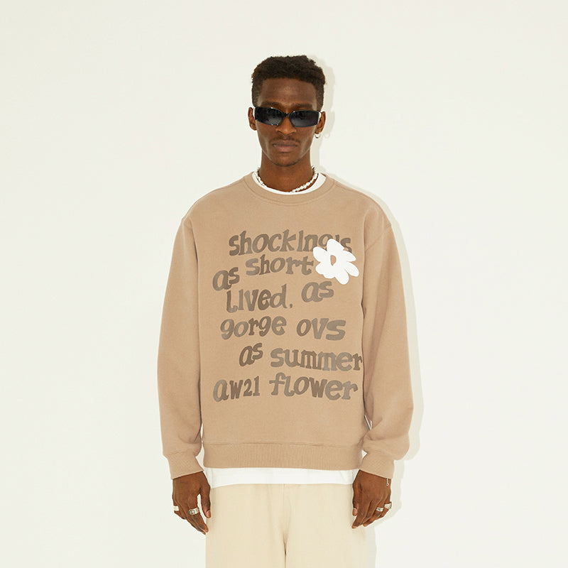 EMPTY REFERENCE Floral Letter Sweater