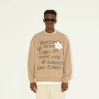 EMPTY REFERENCE Floral Letter Sweater