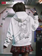 MEDM x EVA NEVER END Character Print Detachable Velcro Patch Zip Up Hoodie