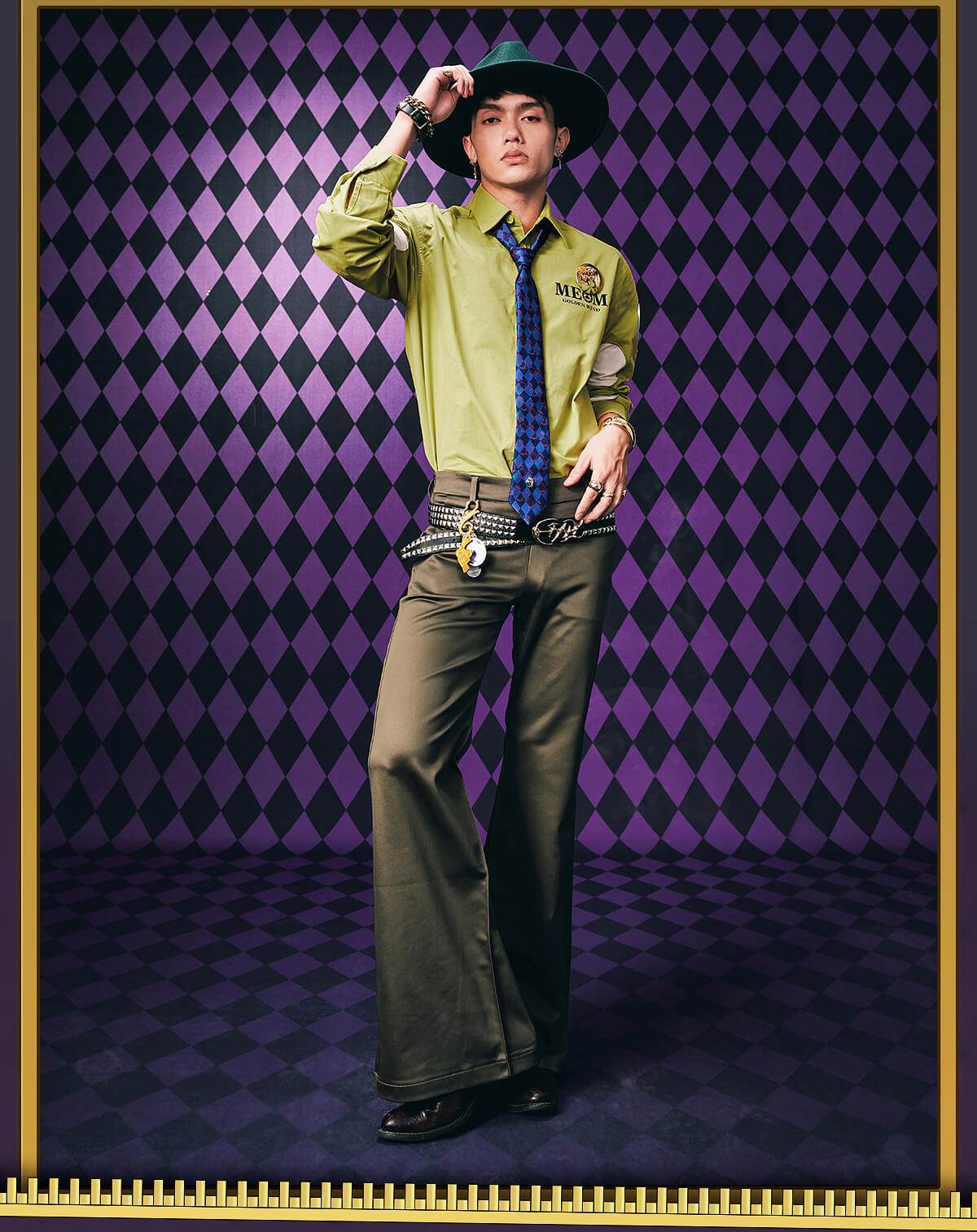 MEDM × JOJO Patchwork Long Sleeve Shirt