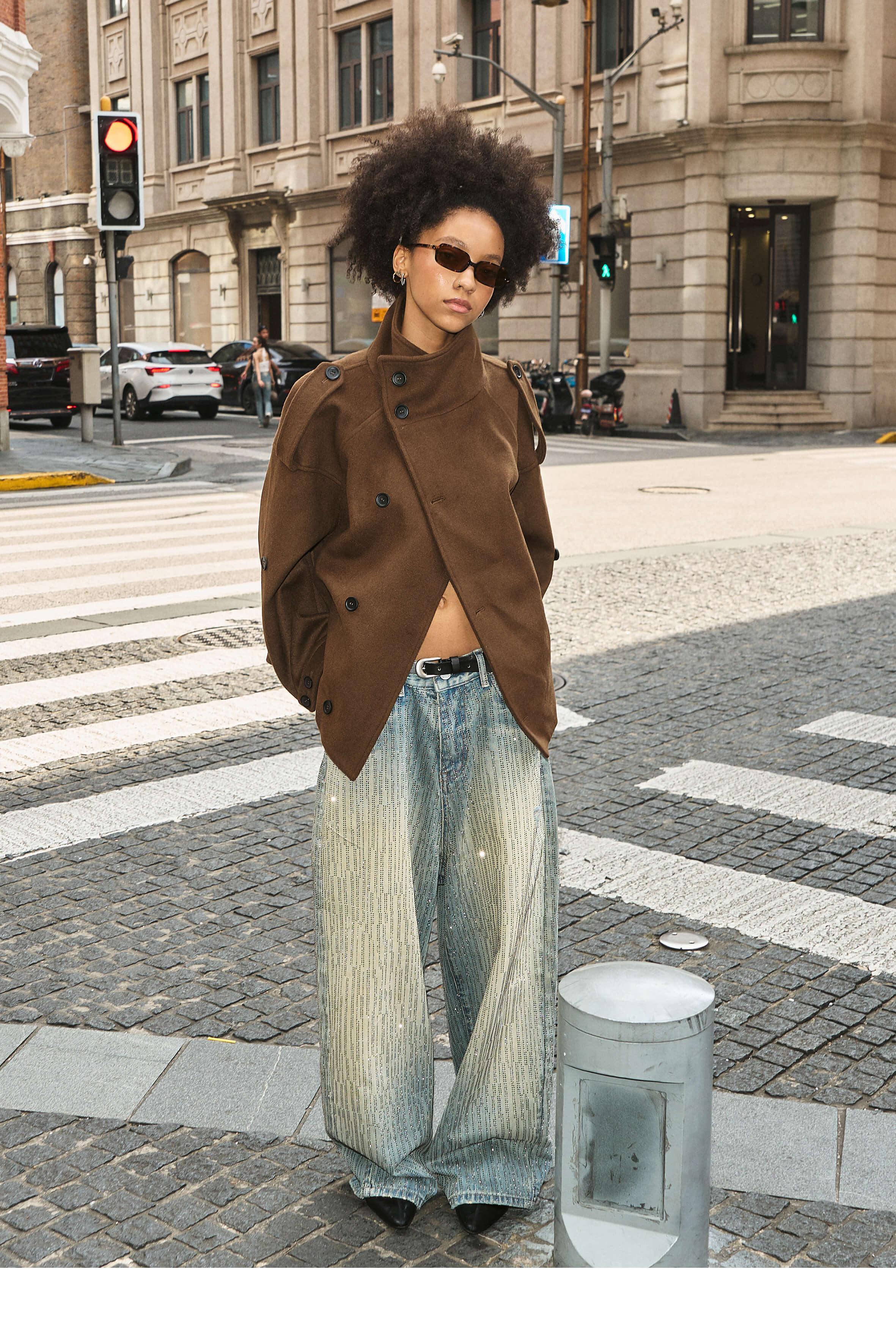 STEEPC Pure Wool Mid Length Coat