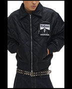 NOVACAM Diamond Plaid Quilted Puffer Jacket