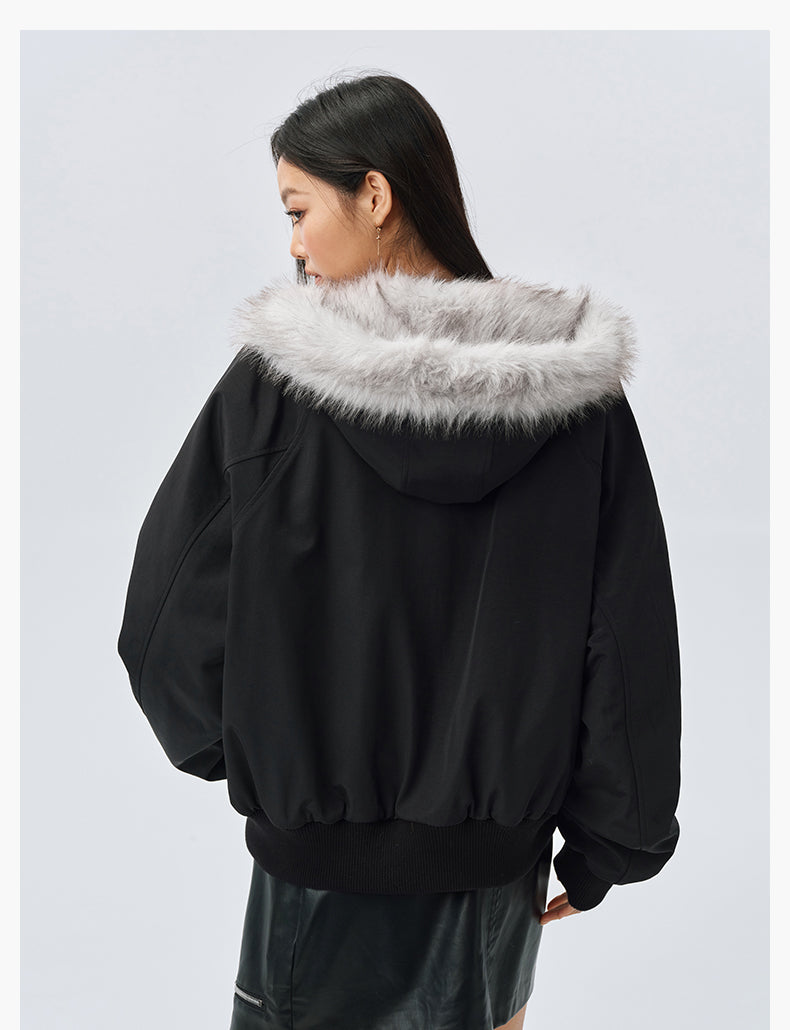 MEDM Fur-Lined Hooded Jacket
