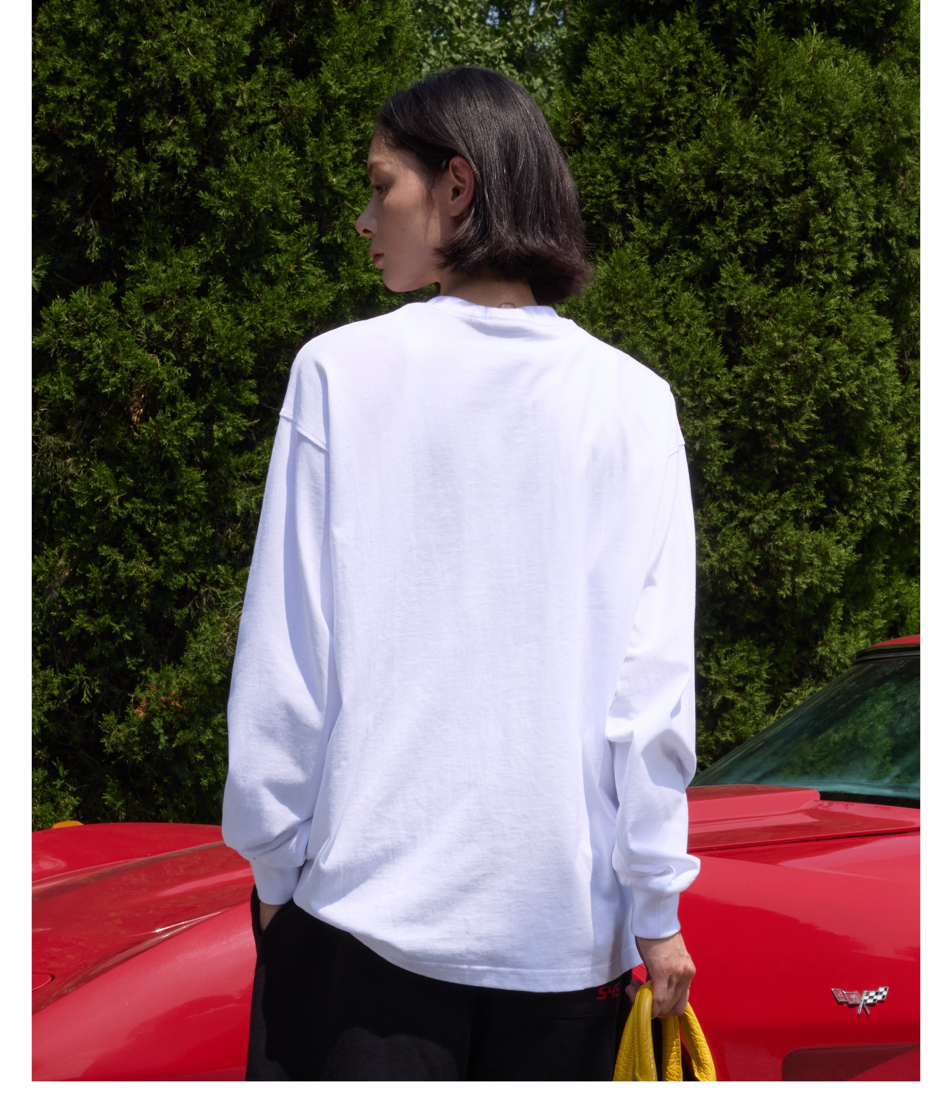 S45 Basic Large Logo Print Long Sleeve Tee