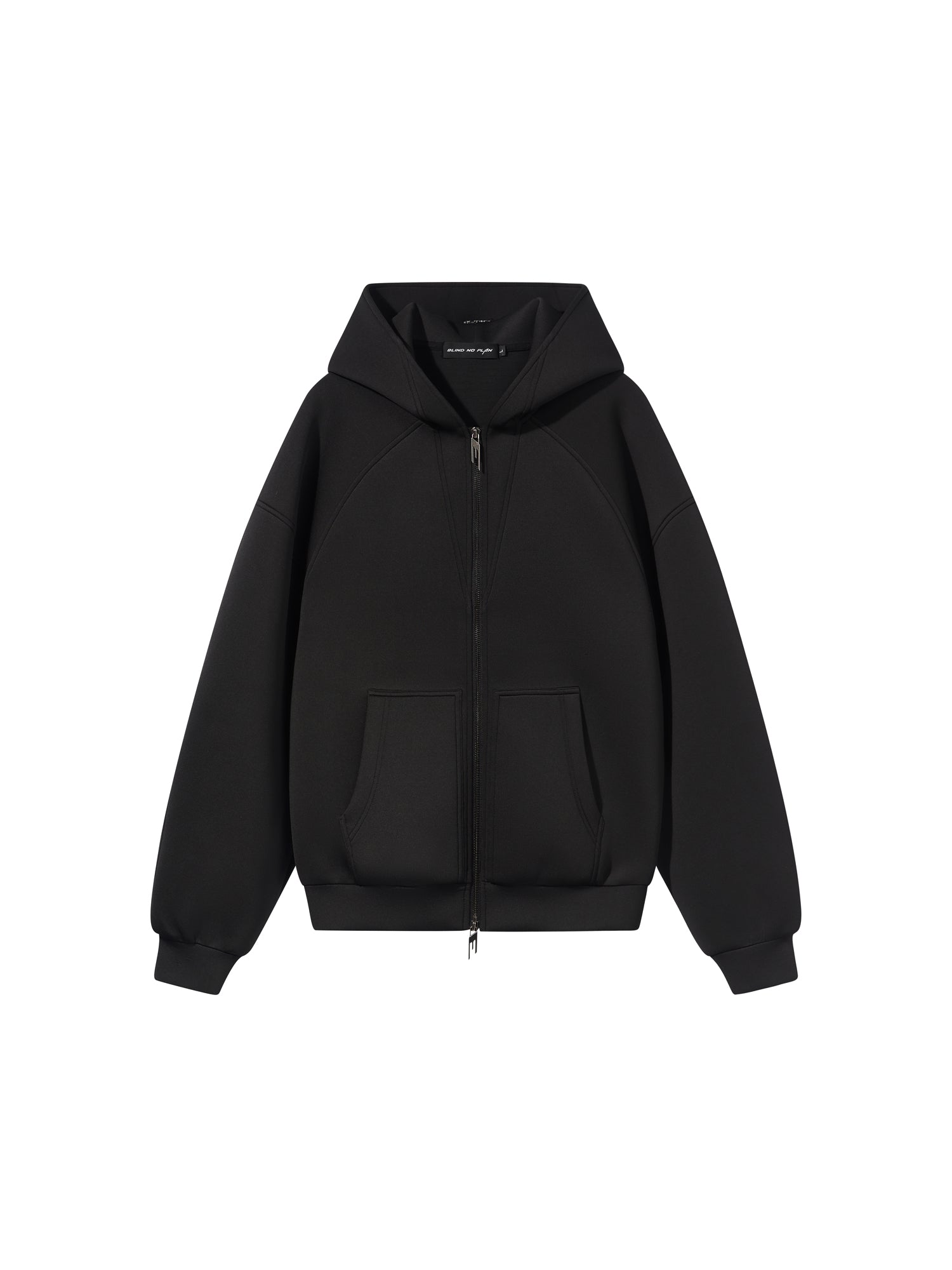 BLIND NO PLAN Embroidered Plunging Sleeve Air Hoodie
