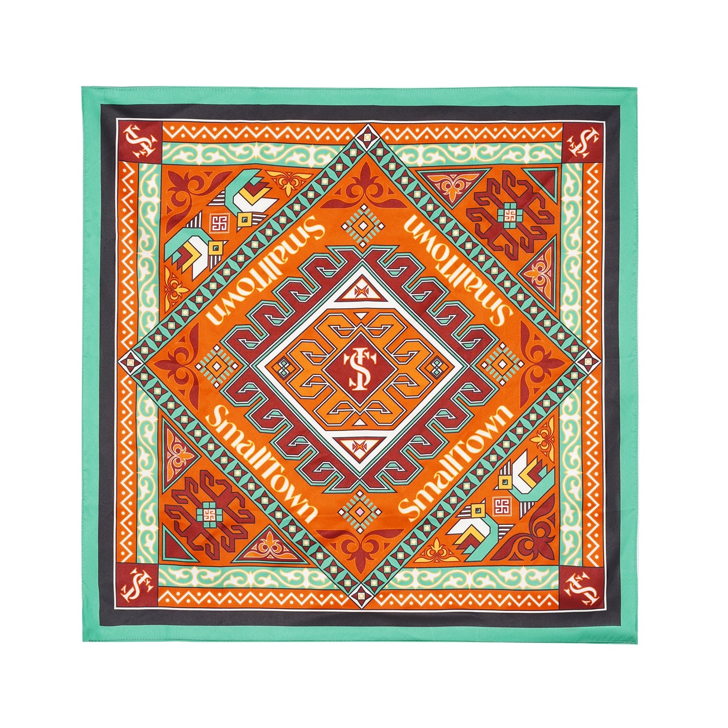Small Town Kid Geometric Pattern Square Scarf