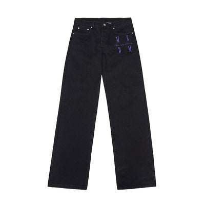 MEDM LOGO Embroidery Denim Pants