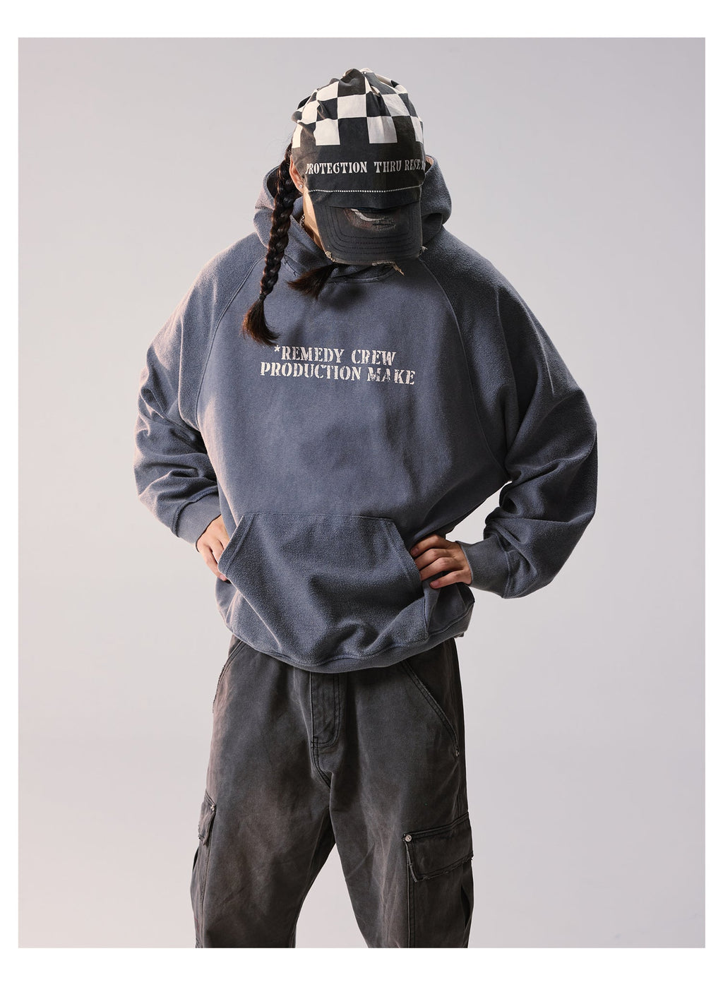 Remedy Washed Reversible Raglan Hoodie