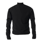 KARMANISTIC Slim Stretch Mock Neck Long Sleeve Tee