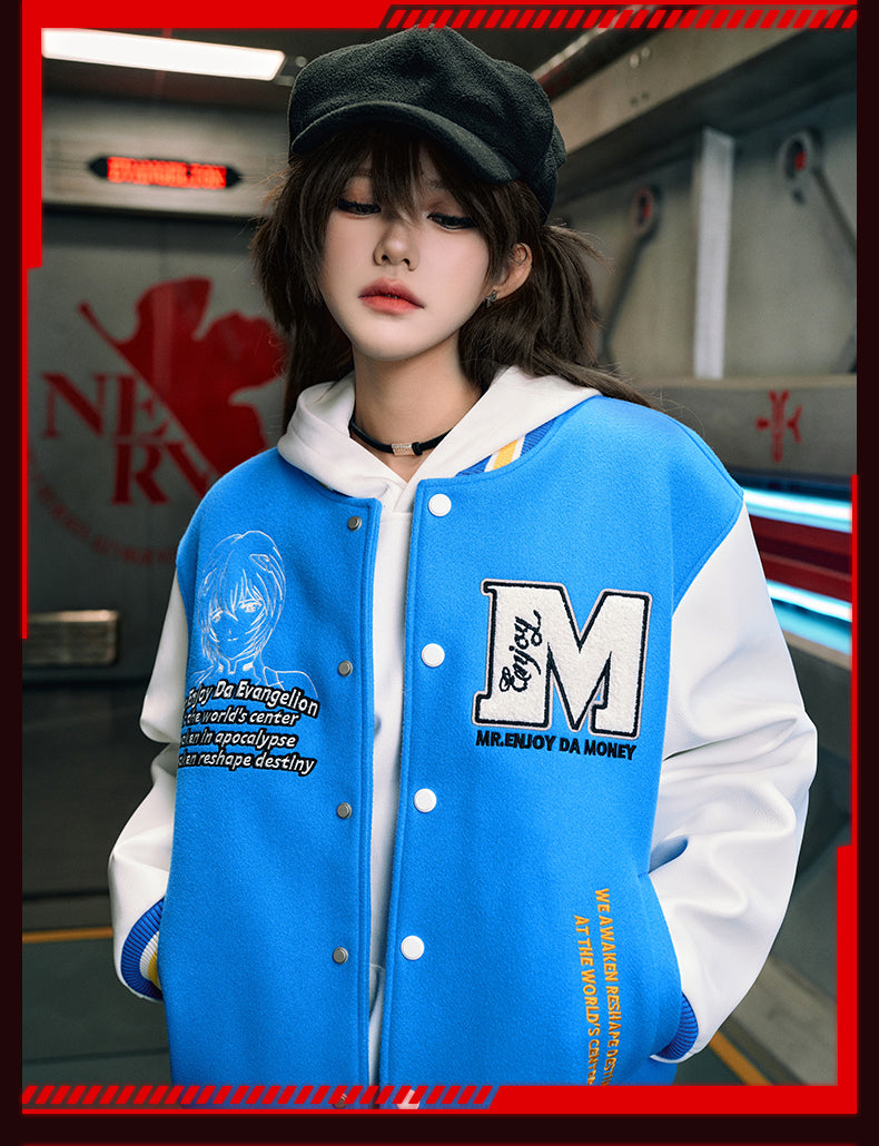 MEDM x EVA Unit-00, Unit-01, Mark.06 Leather Varsity Jacket
