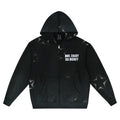 MEDM Washed Star All Over Print Zip Up Hoodie