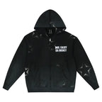 MEDM Washed Star All Over Print Zip Up Hoodie