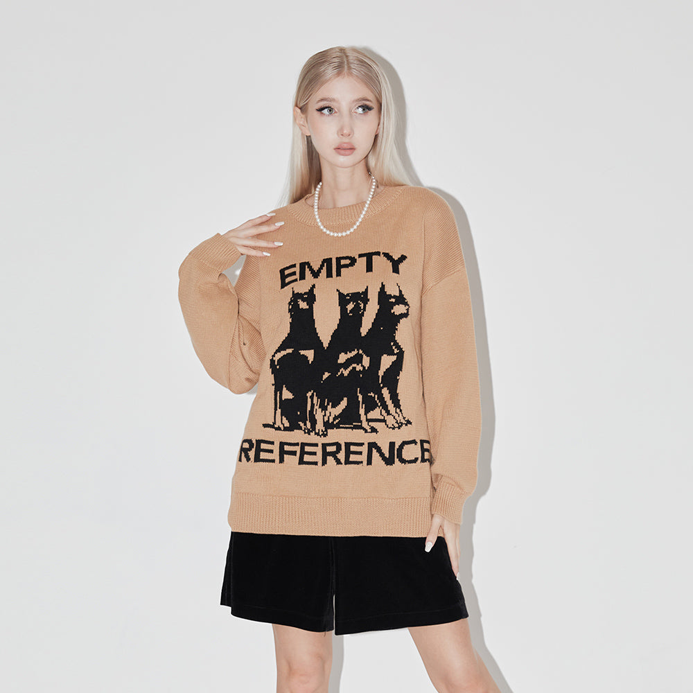 EMPTY REFERENCE Doberman Knit Sweater