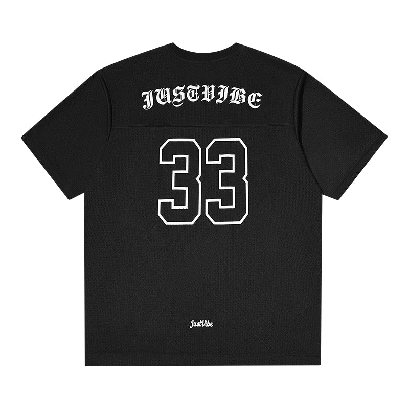 JUST VIBE 33 Numbered Mesh Hockey Jersey