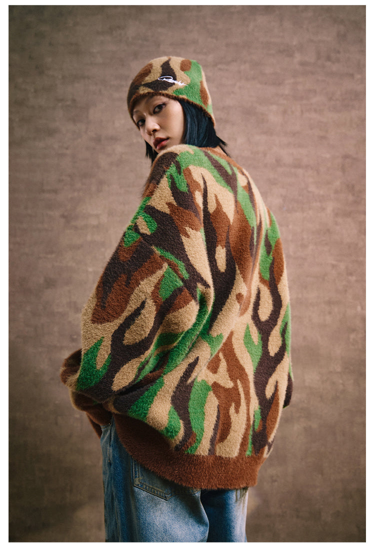 Remedy Flame Camouflage Knit Sweater