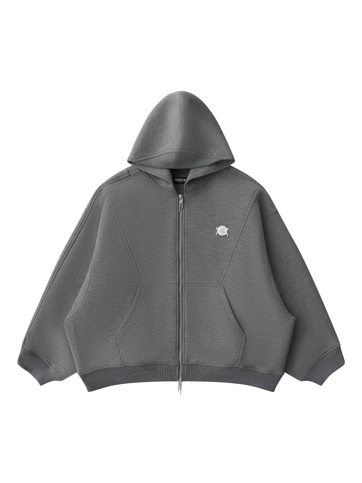 BLIND NO PLAN 3D Reconstructed Inverted Sleeves Zip-Up Hoodie