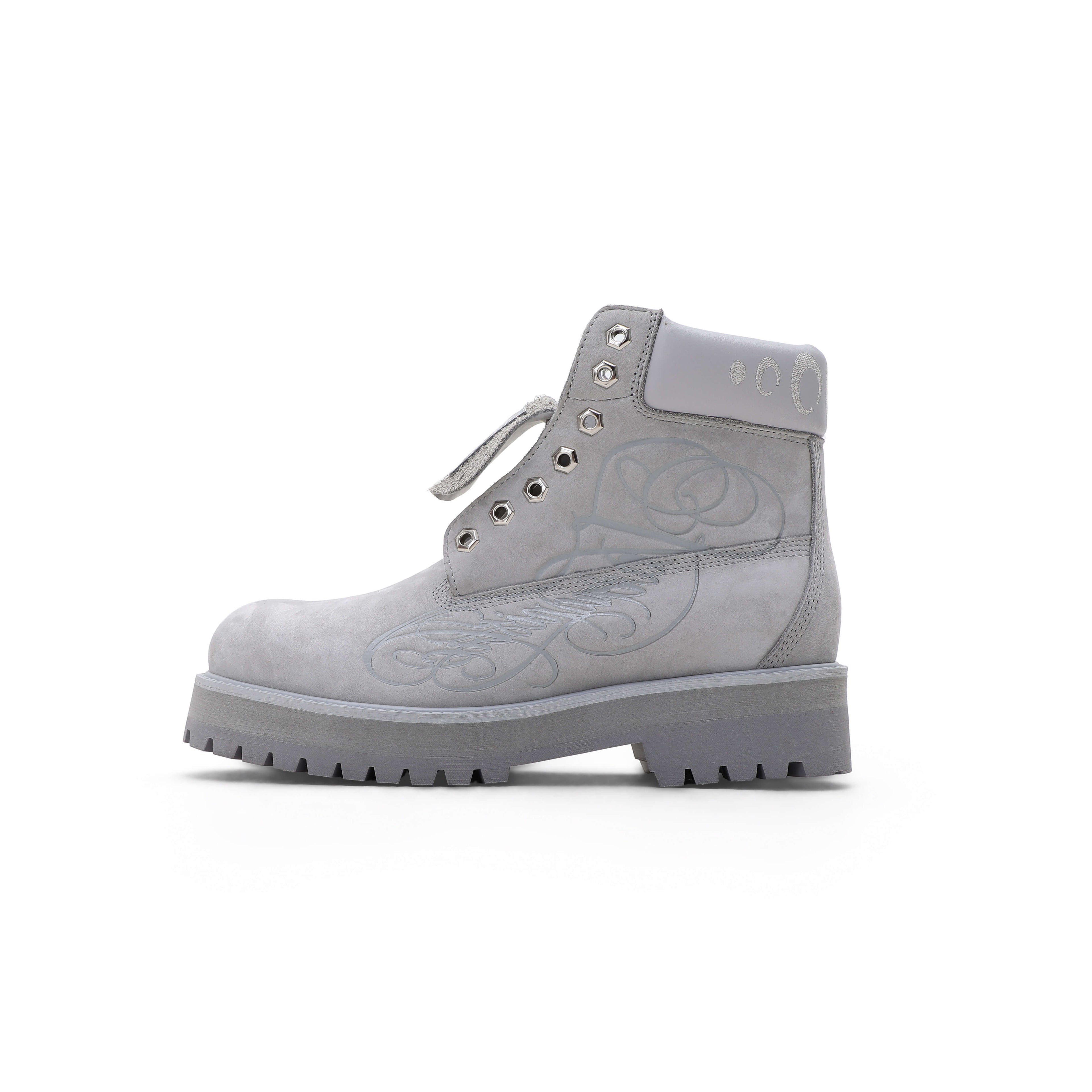 KARMANISTIC Nubuck Leather Embroidered Work Boots