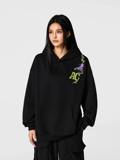 Achock Little Devil Embroidery Hoodie