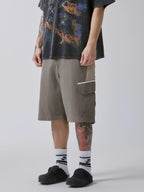 F2CE Color Block Patchwork Pocket Utility Shorts