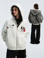 MEDM Reversible Leopard Fur Hooded Jacket