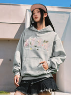 MEDM Mini Patchwork Floral Embroidered Hoodie