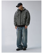 F2CE Ruched Hooded MA-1 Bomber Jacket