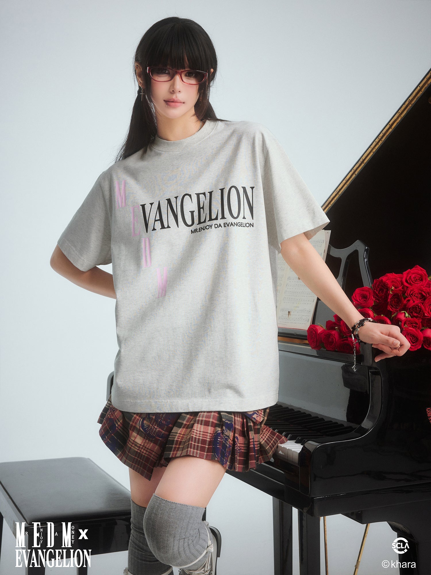 MEDM x EVA Basic Letter Logo Tee