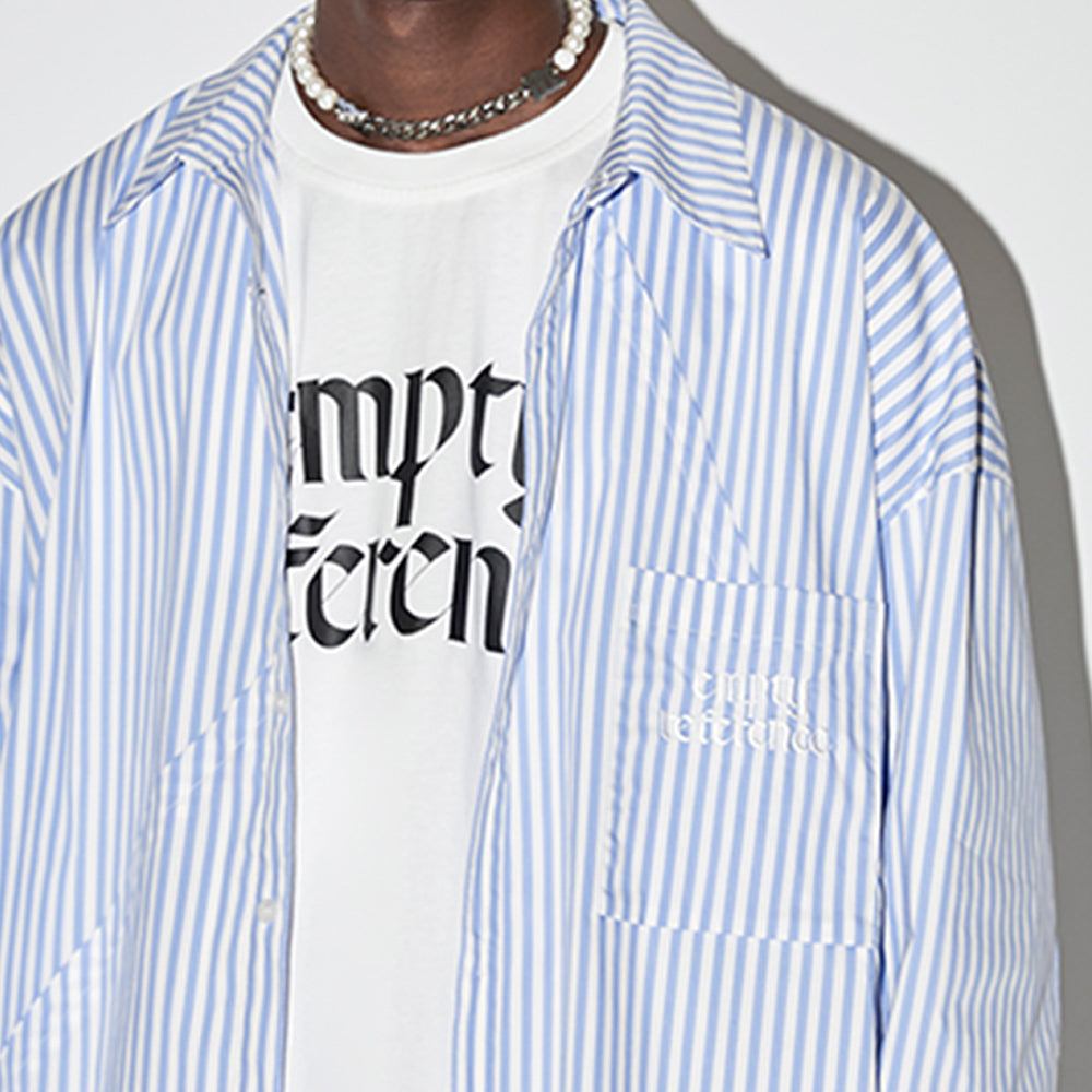 EMPTY REFERENCE Stripes Structured Long Sleeved Shirt