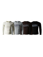 KARMANISTIC Logo Print Slim Fit Long Sleeve Tee