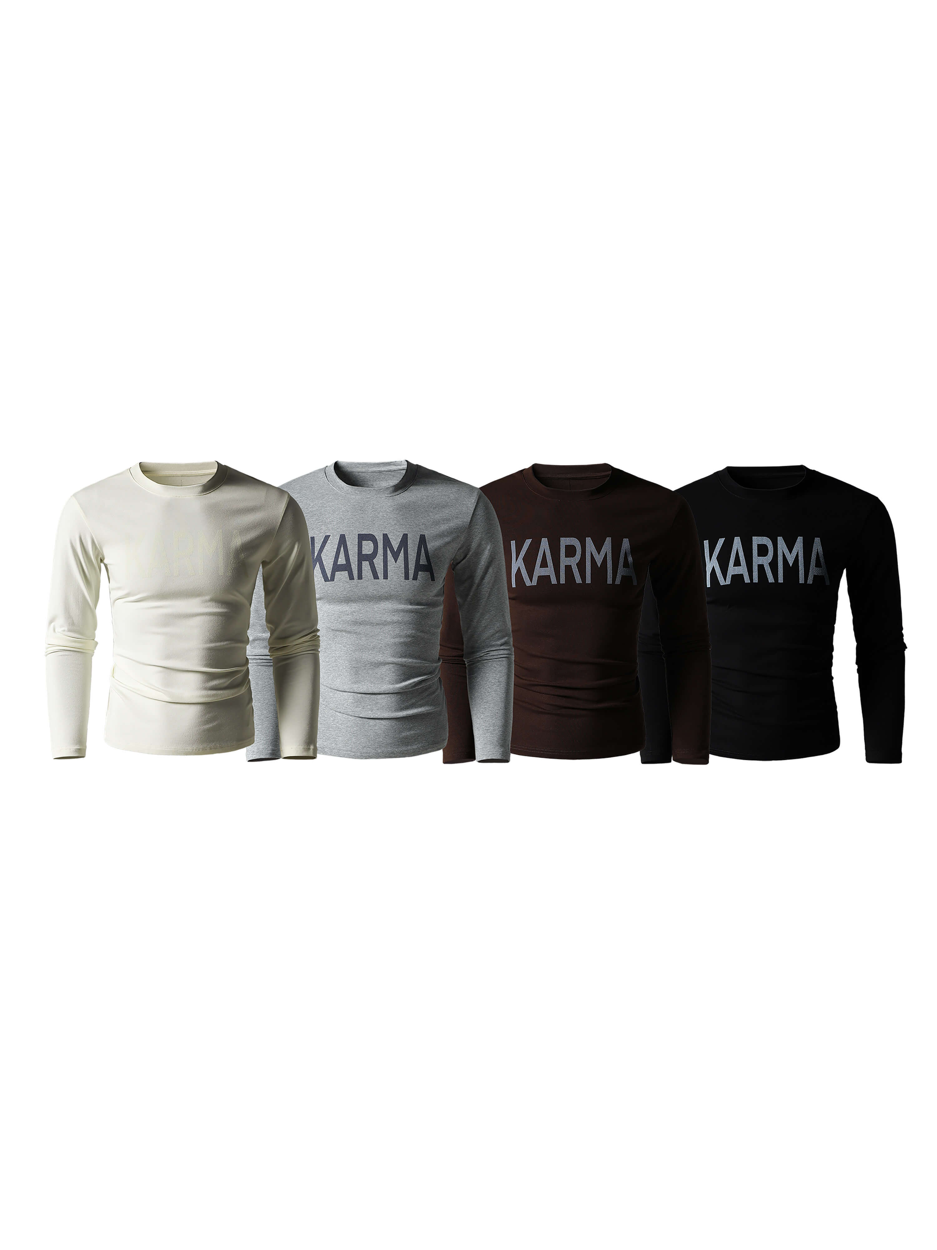 KARMANISTIC Logo Print Slim Fit Long Sleeve Tee