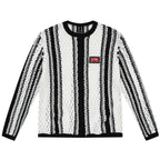 MEDM Multi Color Striped Open Knit Sweater