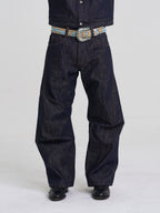 EVILKNIGHT(EK) Classic Tailoring Line Wide-Leg Jeans