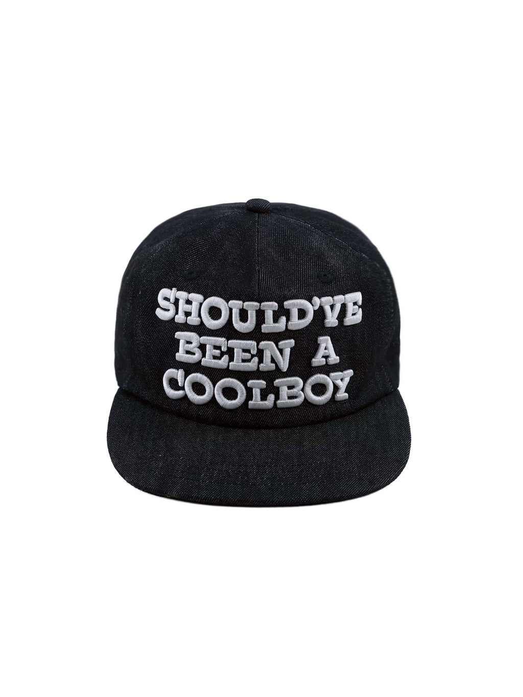LIBERAFIT Slogan 3D Embroidered Trucker Cap Camo Leopard Denim