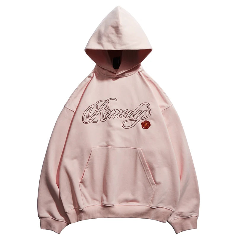 Remedy Metal Wax Seal 3D Logo Embroidered Hoodie
