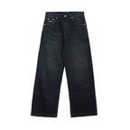 UNTILWERICH Vintage Whiskered Washed Distressed Jeans