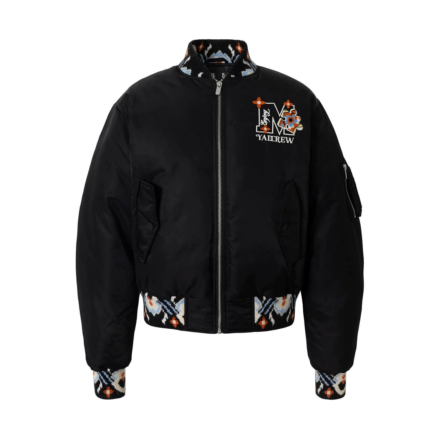 YADcrew x MEDM Ethnic Ribbed MA-1 Bomber Jacket