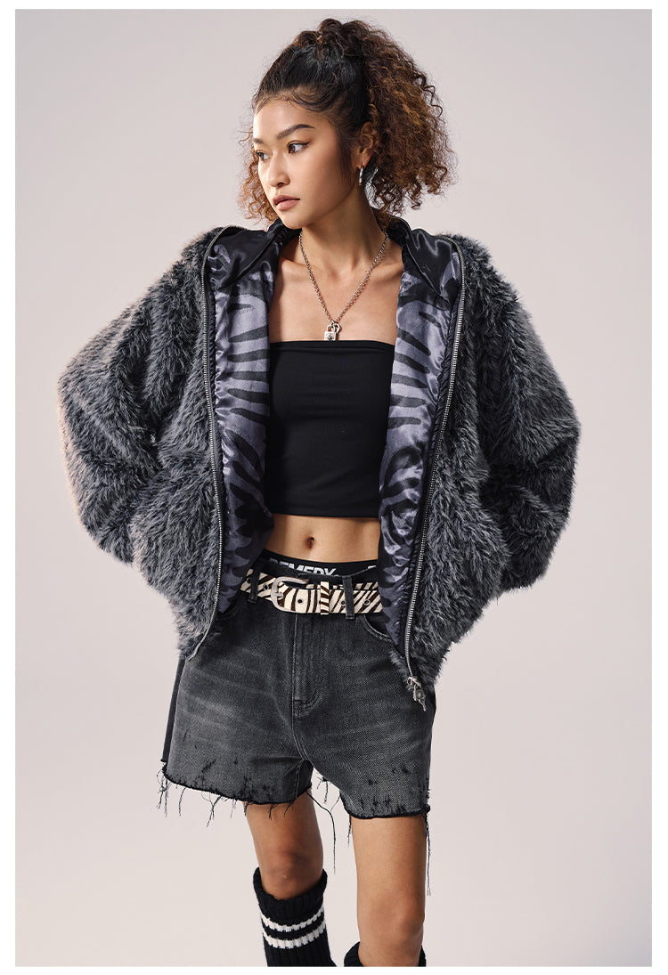 Remedy Faux Fur Mohawk Hooded Jacket