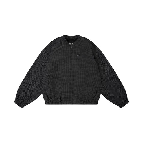 1807 Textured Plaid Track Jacket