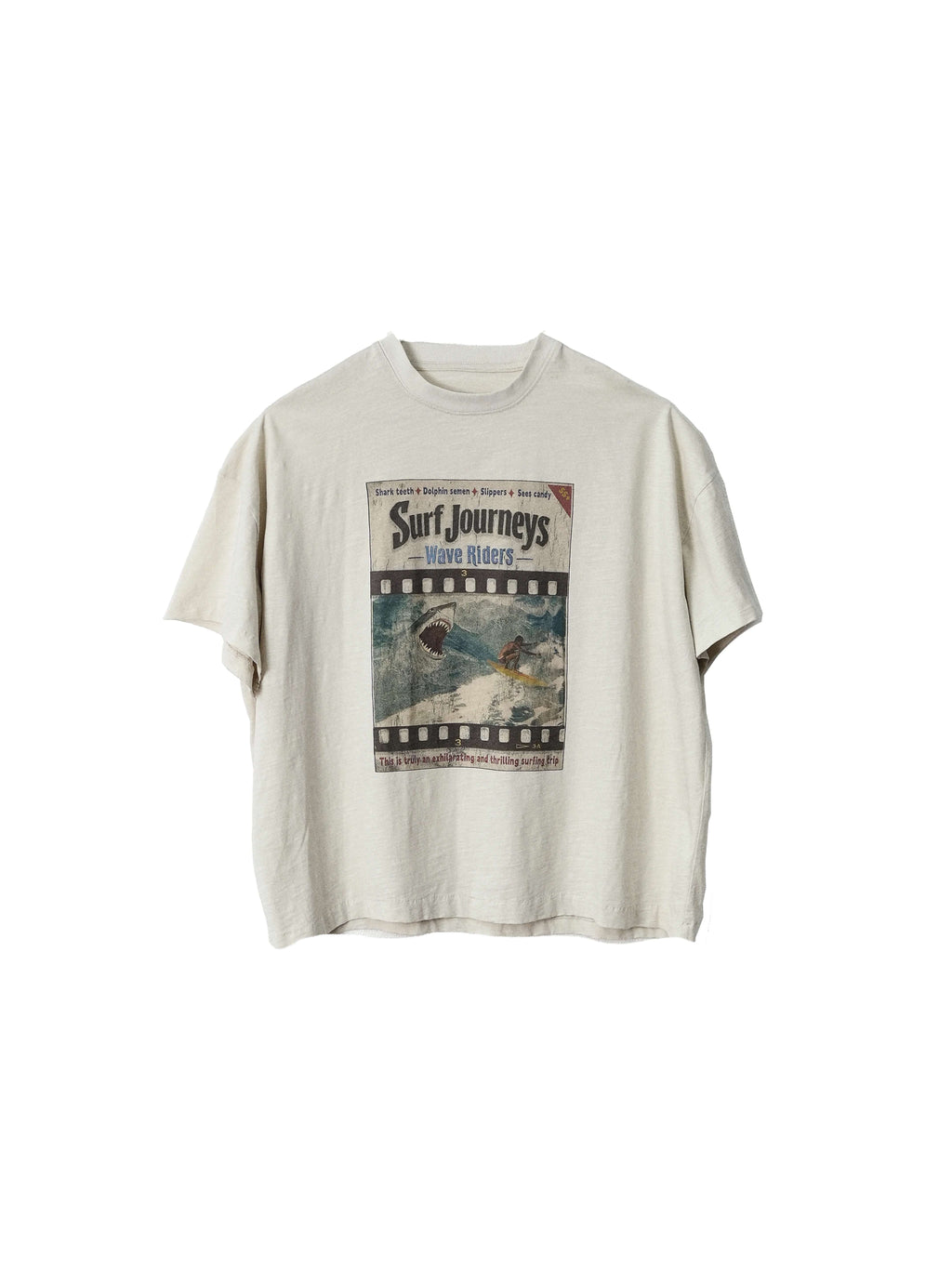 LIBERAFIT Vintage Washed Surfing Print Short Sleeve Tee
