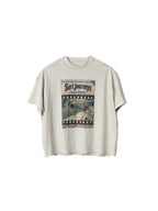 LIBERAFIT Vintage Washed Surfing Print Short Sleeve Tee