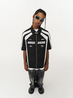 Harsh and Cruel Contrast Color Racing Short Sleeve Shirt